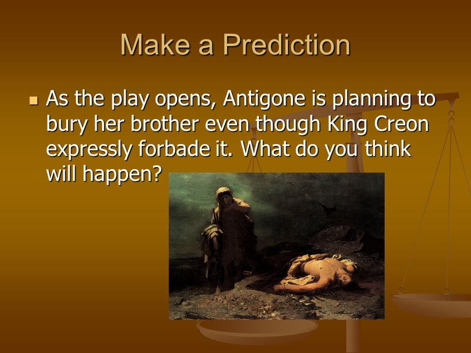 The inevitable tragedy that will befall creon and antigone